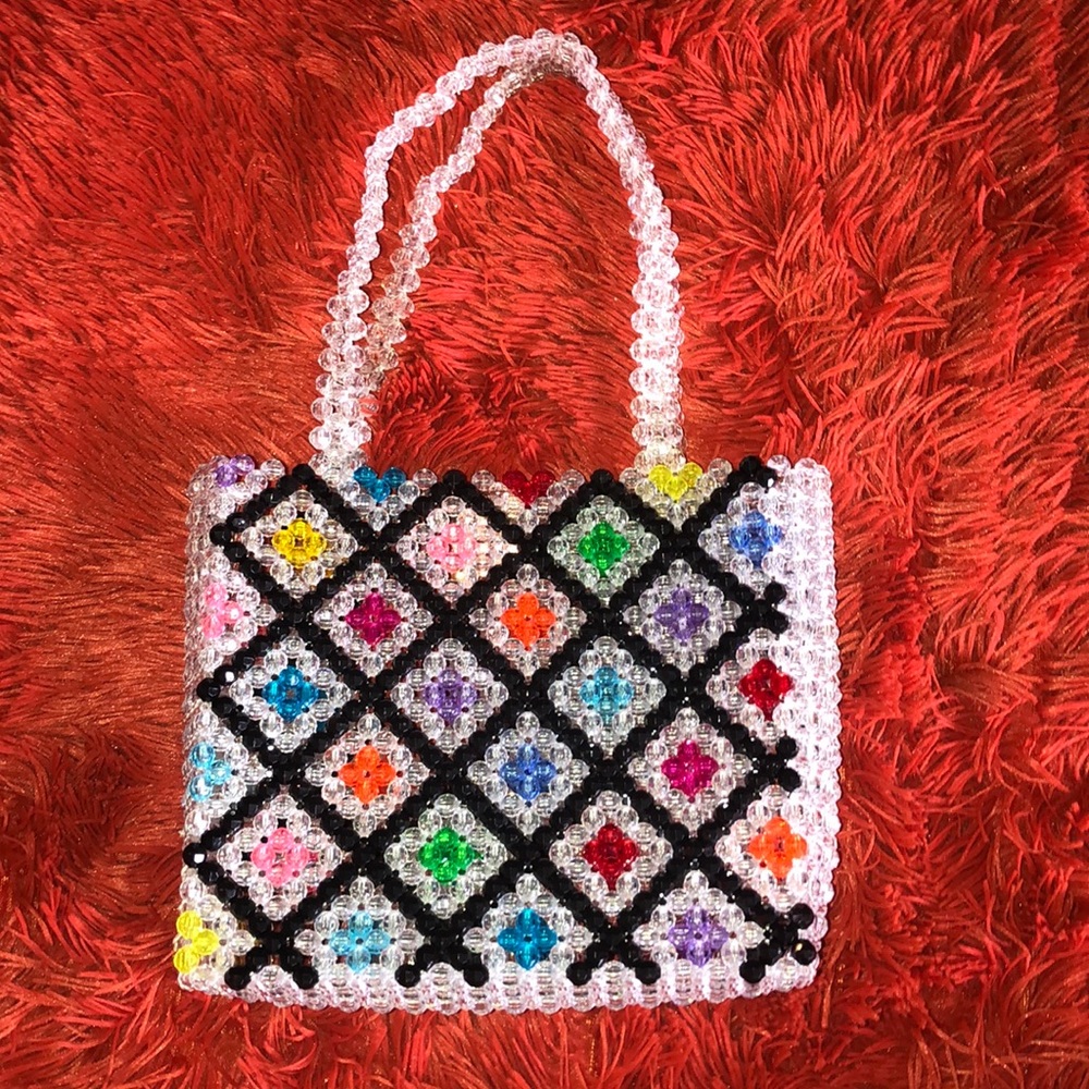 hand made beaded purse